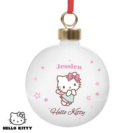 Personalised Hello Kitty Fairy Christmas Bauble Extra Image 1